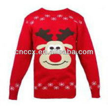 13CW1009 latest christmas sweater reindeer knitted xmas sweater